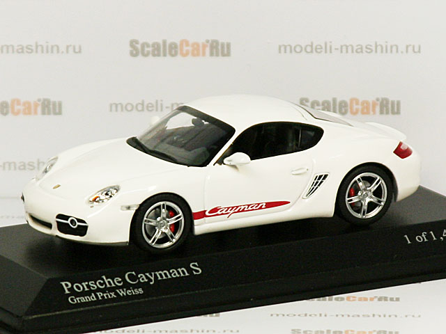 масштабная модель porsche cayman s 2007 white