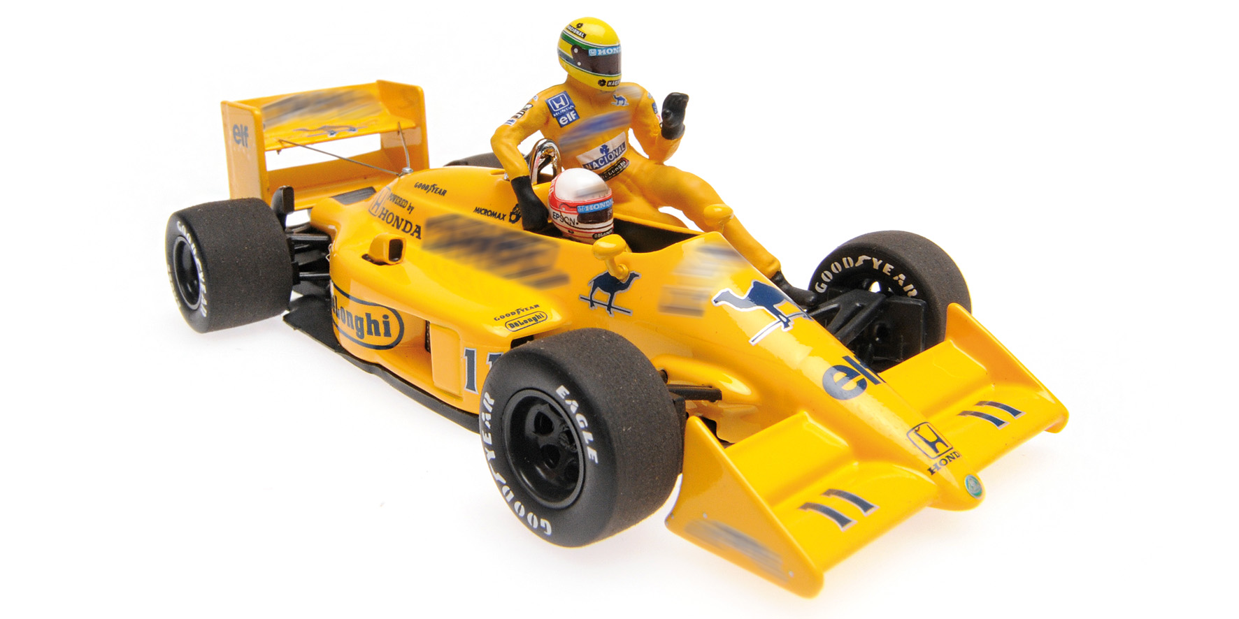 Masshtabnaya Model Lotus Honda 99t Ayrton Senna Verhom Na Bolide Satoru Nakajima Italian Gp 1987 S Figurkoj Luchshaya Cena