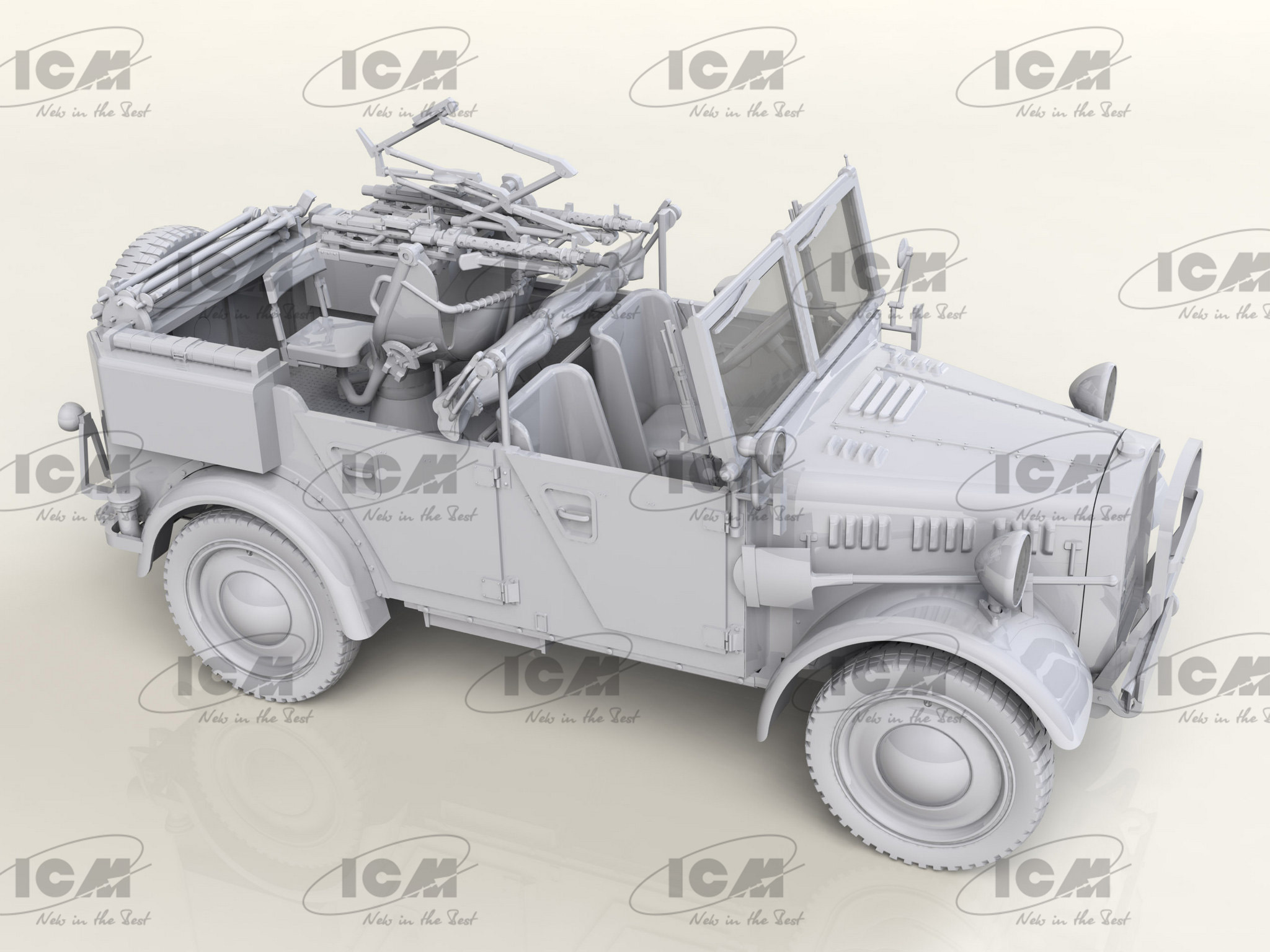 Сборная модель le.gl.Einheits-Pkw Kfz.4, Немецкая легкая зенитная машина  времен Второй мировой войны лучшая цена!