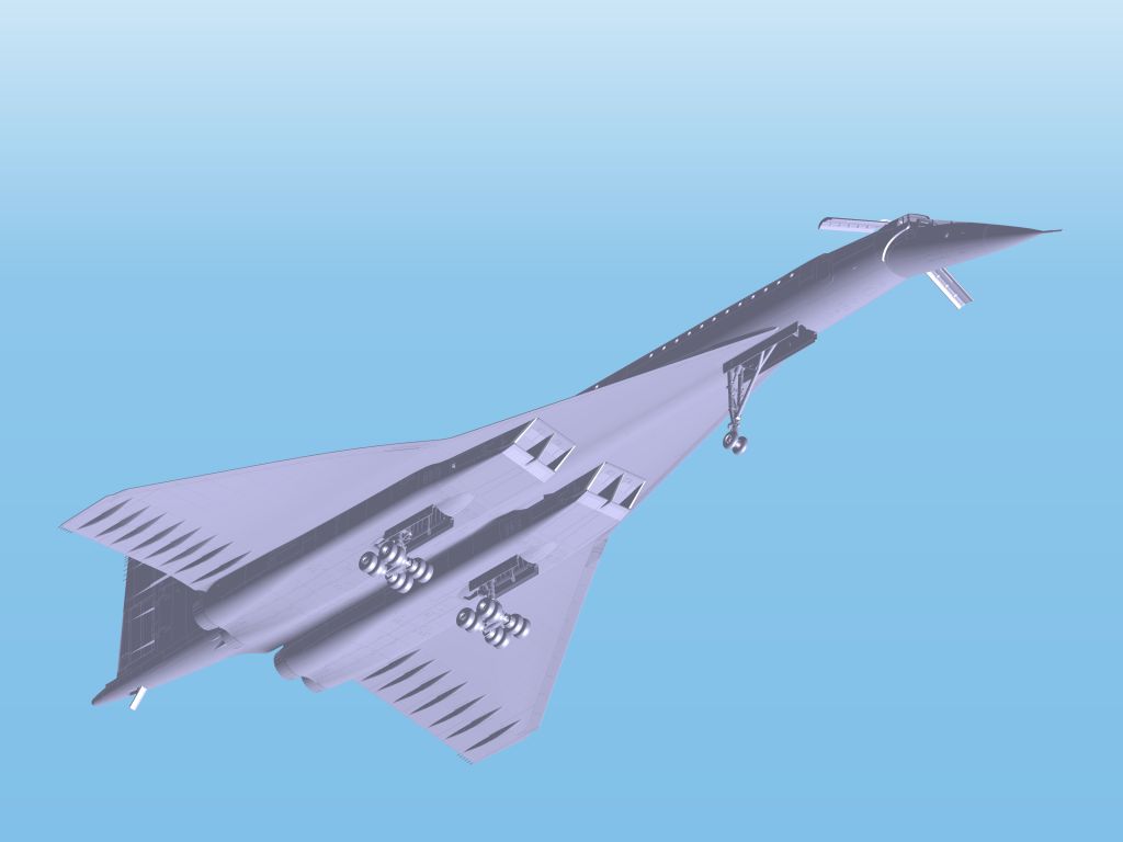 Сборная модель Ту-144, Советский сверхзвуковой пассажирский самолет лучшая  цена!