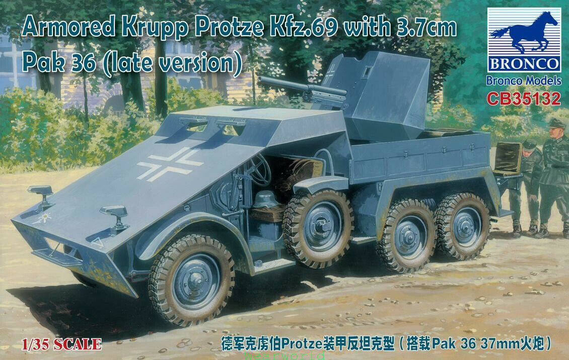 Сборная модель Бронемашина Armoured Krupp Protze Kfz.69 with Pak 36 (Late  version) лучшая цена!