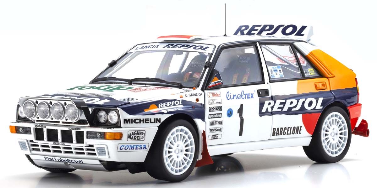 京商 Lancia Delta HF Integrale 1993 モンテカルロ Масштабная модель Lancia Delta HF Integrale - 1993 Monte Carlo