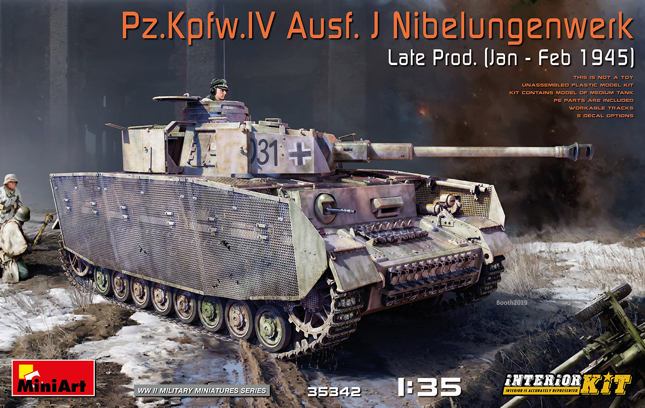 Сборная модель Немецкий танк Pz.Kpfw.IV Ausf. J Nibelungenwerk (поздний) с  интерьером. Январь-февраль 1945 г. лучшая цена!