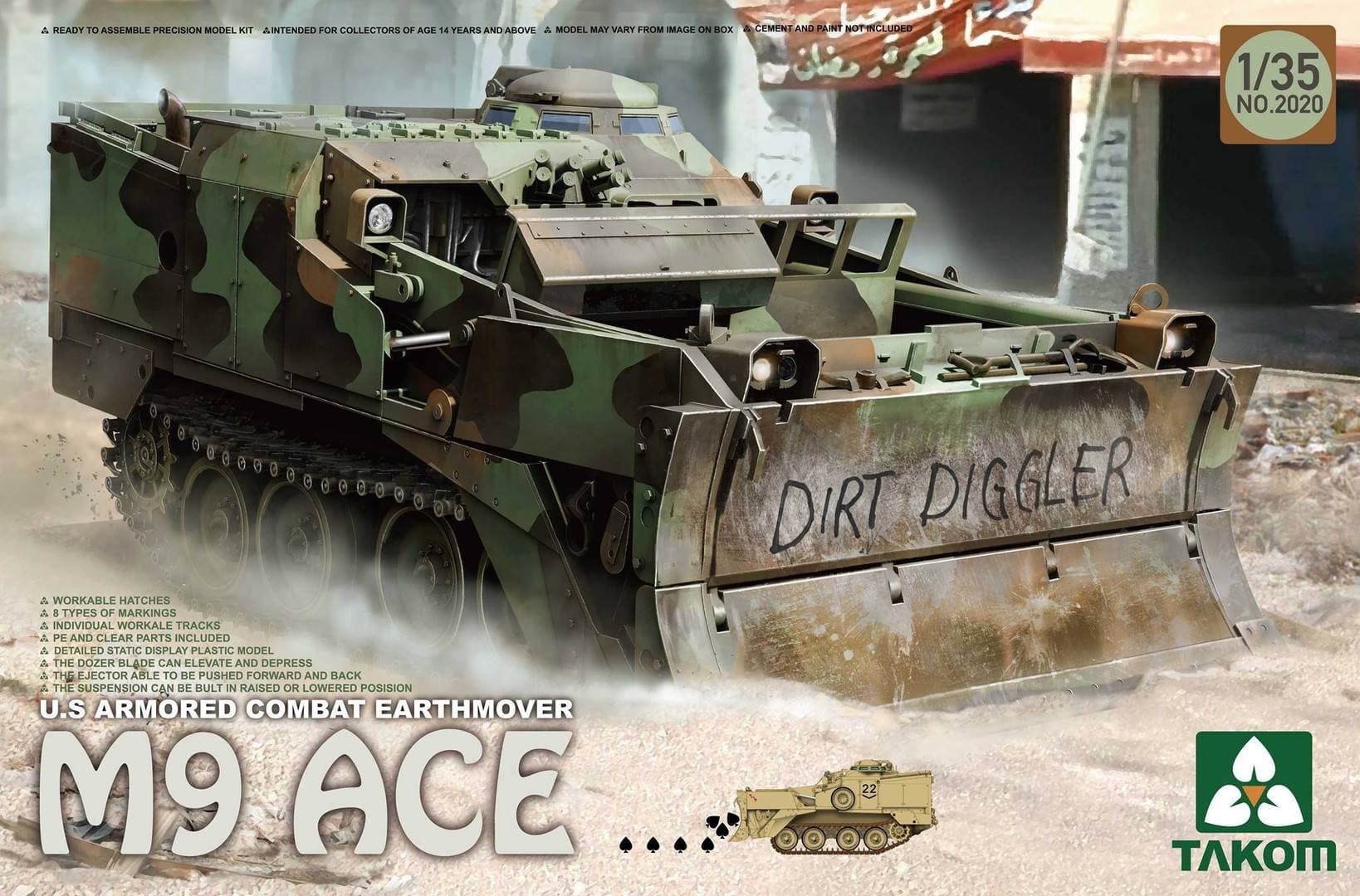 Сборная модель U.S. Armored Combat Earthmover M9 ACE лучшая цена!