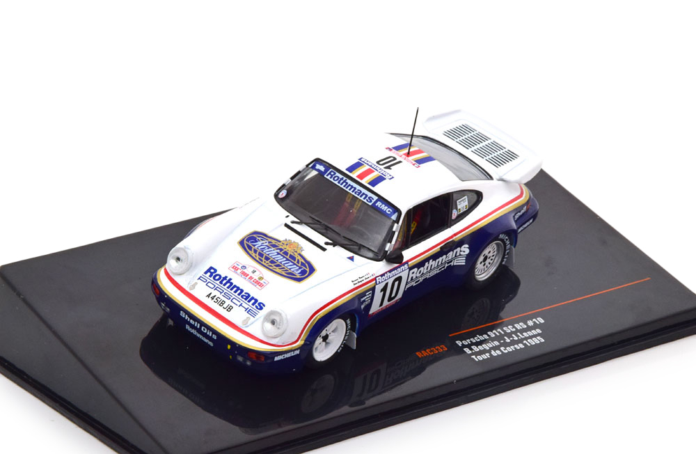 Porsche 911 SC RS N°10 - Tour De Corse 1985 - Beguin / Lenne - IXO 1/43 Rothmans