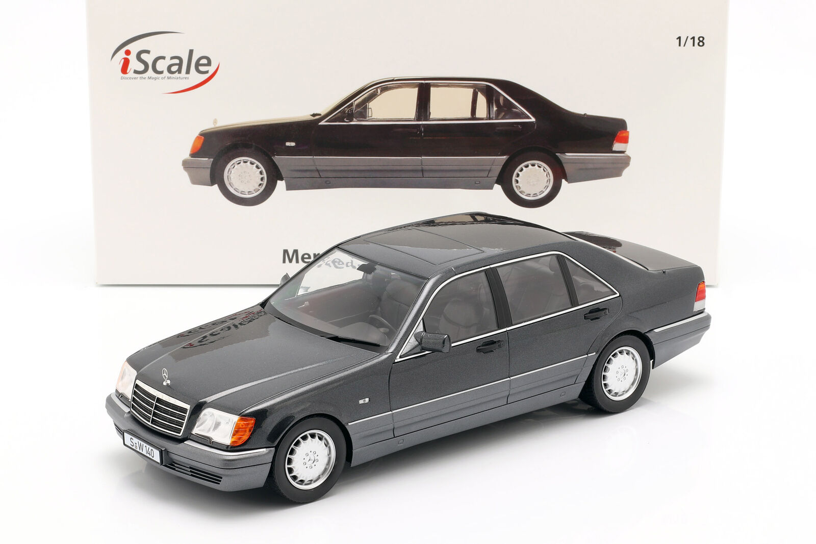 Масштабная модель Mercedes-Benz S500 (W140) 1994 серый металлик лучшая цена!