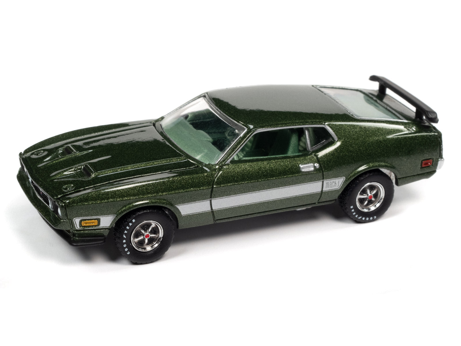 Масштабная модель Ford Mustang Mach 1 1973 ivy bronze (зеленый металлик)  лучшая цена!