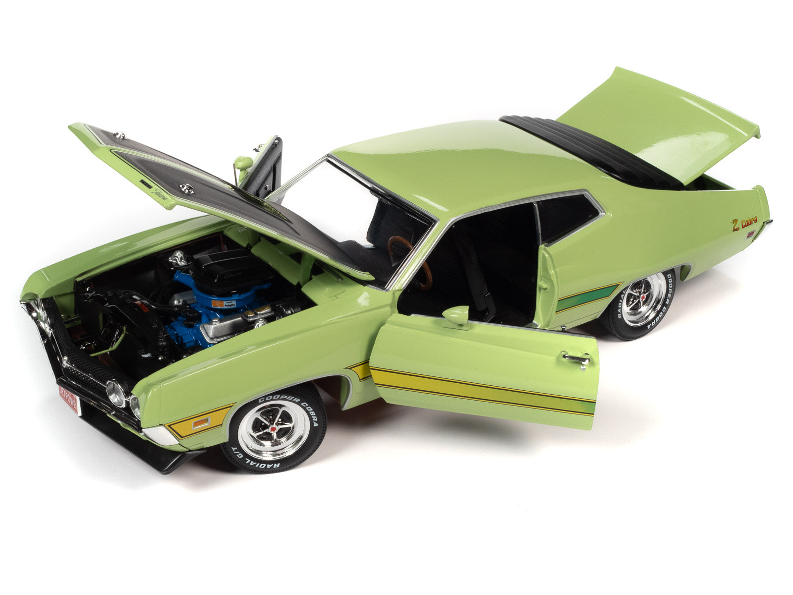 Масштабная модель Ford Torino Cobra (Class of 1971) 1971  светло-зеленый/черный лучшая цена!