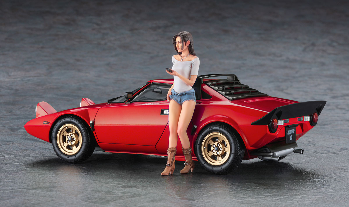 Сборная модель Lancia Stratos HF Stradale С Фигурой Итальянской Девушки  (Limited Edition) лучшая цена!