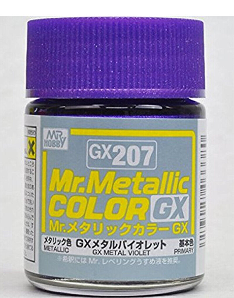 Краски для сборных моделей Mr.Metallic Color GX: Фиолетовый металлик, 18 мл