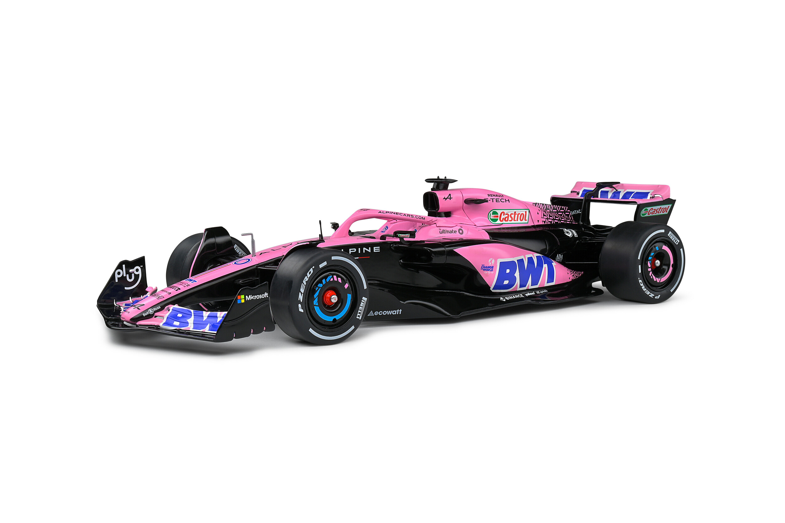 Масштабная модель BWT Alpine F1 Team A523 #10 Esteban Ocon, Pierre Gasly  2023 розовый лучшая цена!