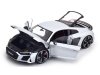 Масштабная модель Audi R8 Coupe 2019 серебристый 1:18 KengFai VAKF-0354 ракурс 3