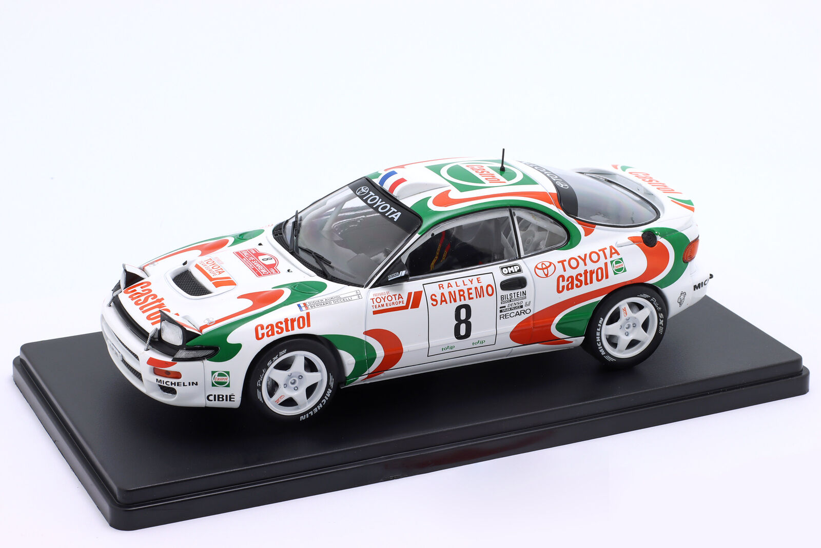 Масштабная модель Toyota Celica Turbo 4 WD (ST185) #8 Toyota Castrol Team  Auriol/Occelli Победитель Rally SanRemo Чемпион мира 1994 лучшая цена!