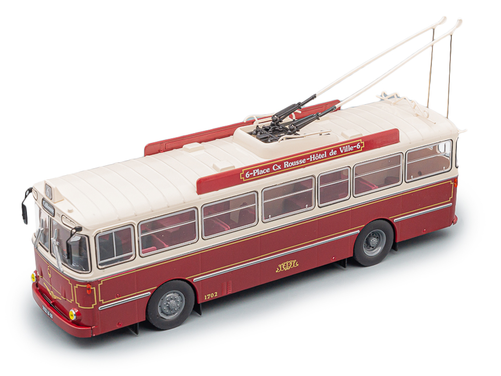 A collectible scale model Chausson APV Vetra Trolleybus from Altaya