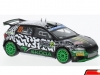 Масштабная модель Skoda Fabia #22 WRC Ралли Монте-Карло O.Solberg/E.Edmondson 2024 черный с белым и зеленым 1:43 IXO RAM918 ракурс 1