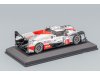 Масштабная модель Toyota TS050 Hybrid Toyota Gazoo Racing #8 S. Buemi/K. Nakajima/F. Alonso Победитель 2019 1:43 Altaya LM2019 ракурс 2