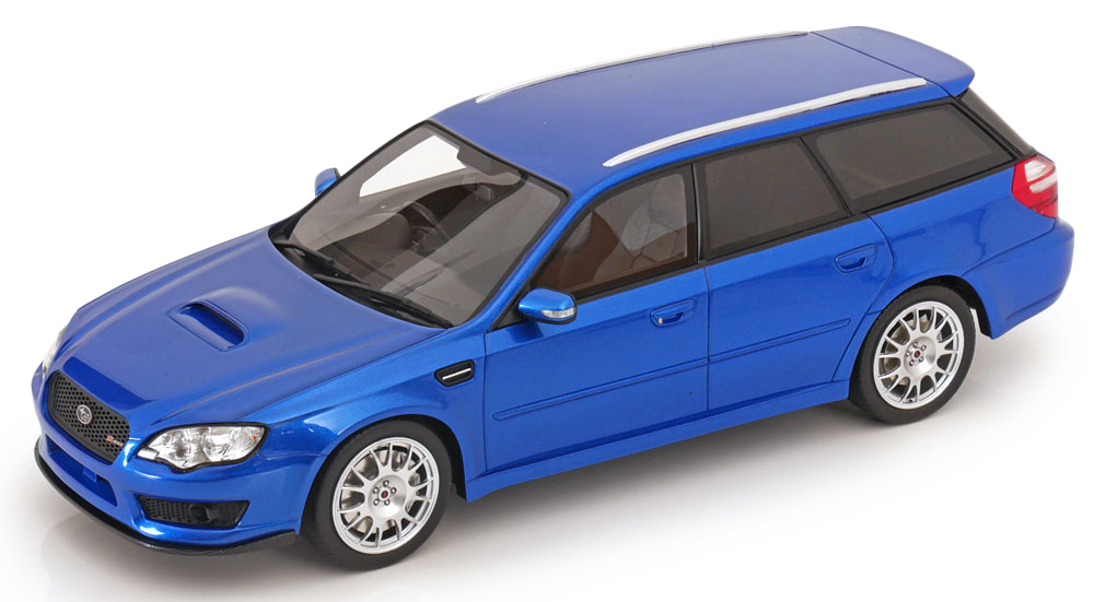Масштабная модель Subaru Legacy Touring Wagon STI 2007 синий металлик