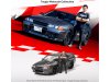 Масштабная модель Nissan GT-R (R32) Nismo с фигуркой Цугио Мацуда 1992 (Nismo Gunmetal) серый ракурс 3