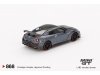 Масштабная модель Nissan GT-R (R35) 2024 серый с черным 1:64 Mini GT MGT00868-L ракурс 6