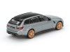 Масштабная модель BMW M3 Competition Touring 2024 G81 серый 1:64 Mini GT MGT00864-L ракурс 2