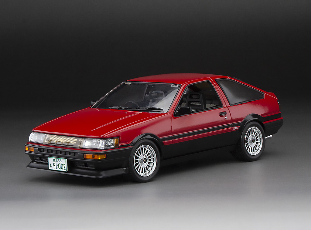 Масштабная модель Toyota Corolla Levin AE86 1985 красный с черным (регулируемая подвеска) лучшая цена!