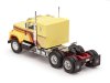Масштабная модель International Transtar 4300 1980 седельный тягач, желтый с красным 1:43 IXO TR217 ракурс 2