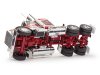 Масштабная модель Freightliner FLC 120 64 T 1977 седельный тягач, серебристый с оранжевым и красным 1:43 IXO TR200 ракурс 6