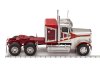 Масштабная модель Freightliner FLC 120 64 T 1977 седельный тягач, серебристый с оранжевым и красным 1:43 IXO TR200 ракурс 3