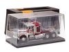 Масштабная модель Freightliner FLC 120 64 T 1977 седельный тягач, серебристый с оранжевым и красным 1:43 IXO TR200 ракурс 7