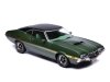 Масштабная модель Ford Gran Torino Sport 2 дв. 1972 зеленый с желтым и черным 1:18 IXO 18CMC185 ракурс 9