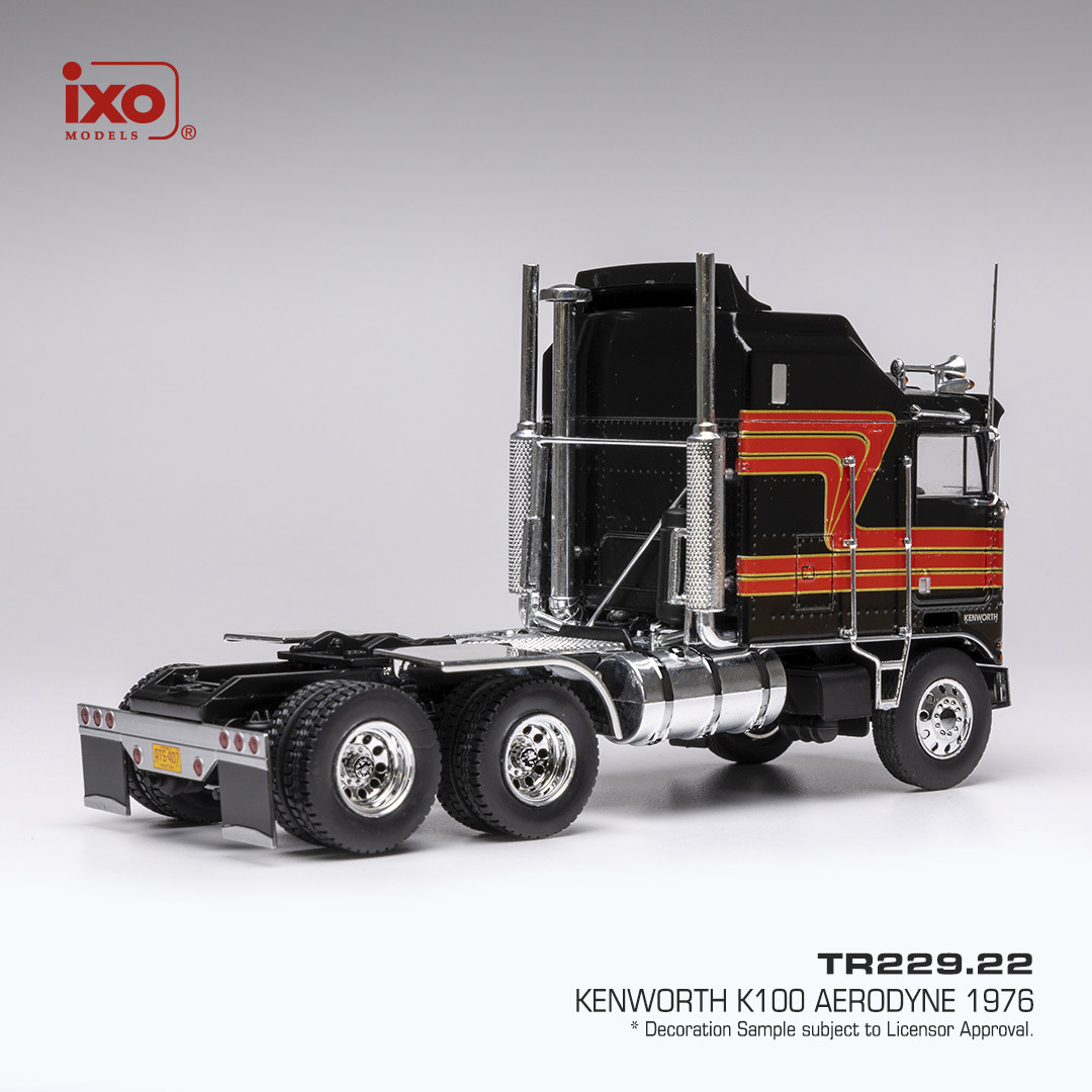 Масштабная модель Kenworth K100 Aerodyne 1976 седельный тягач, черный с ...