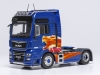 Масштабная модель MAN TGX XXL D38 2020 седельный тягач, синий с графикой