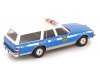 Масштабная модель Chevrolet Caprice Estate Wagon NYPD - New York Police Department 1985 Полиция Нью-Йорка, голубой с белым 1:18 MCG MCG18477 ракурс 3