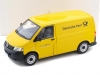 Масштабная модель Volkswagen T5 Transporter 2003 Почтовая служба Германии желтый 1:18 Norev 188617
