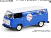 Масштабная модель Volkswagen T2 Panel Van Chevron 145-я годовщина 1968 синий с белым 1:64 GreenLight 28160B