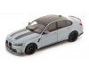 Масштабная модель BMW M3 CS G80 2023 серый металлик с черным