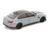 Масштабная модель BMW M3 CS G80 2023 серый металлик с черным ракурс 4
