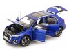 Масштабная модель Audi Q3 2019 синий металлик 1:18 Paudi Models 106034 ракурс 3