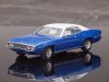 Масштабная модель Plymouth Satellite Sebring Plus 1971 синий с белым 1:43 IXO CLC601 ракурс 6