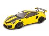 Масштабная модель Porsche 911 (991.2) GT2 RS Weissach Package 2018 желтый с черным