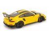 Масштабная модель Porsche 911 (991.2) GT2 RS Weissach Package 2018 желтый с черным ракурс 2