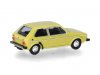 Масштабная модель Volkswagen Golf I желтый ракурс 2