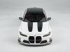 Масштабная модель BMW M3 CS 2023 G80 белый с черным 1:18 Minichamps 110023500 ракурс 8