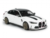 Масштабная модель BMW M3 CS 2023 G80 белый с черным 1:18 Minichamps 110023500 ракурс 10