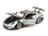 Масштабная модель Porsche 911 (992) GT3 RS 2023 серебристый 1:18 Minichamps 110062044 ракурс 2