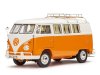 Масштабная модель Volkswagen T1 кемпер 1959 оранжевый с белым 1:18 Schuco 450060600 ракурс 1