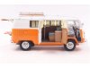 Масштабная модель Volkswagen T1 кемпер 1959 оранжевый с белым 1:18 Schuco 450060600 ракурс 5