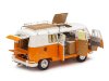 Масштабная модель Volkswagen T1 кемпер 1959 оранжевый с белым 1:18 Schuco 450060600
