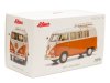 Масштабная модель Volkswagen T1 кемпер 1959 оранжевый с белым 1:18 Schuco 450060600 ракурс 17