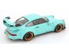 Масштабная модель Porsche 911 RWB Rauh-Welt 2020 голубой (Tiffany blue) 1:12 GT Spirit GT951 ракурс 2